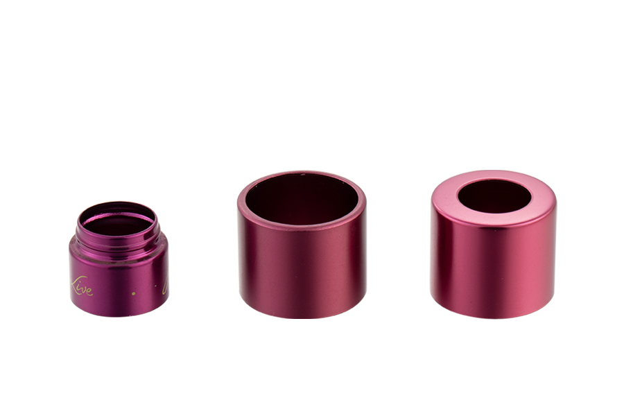 Con accesorio de embalaje cosmético de círculo de aluminio arco